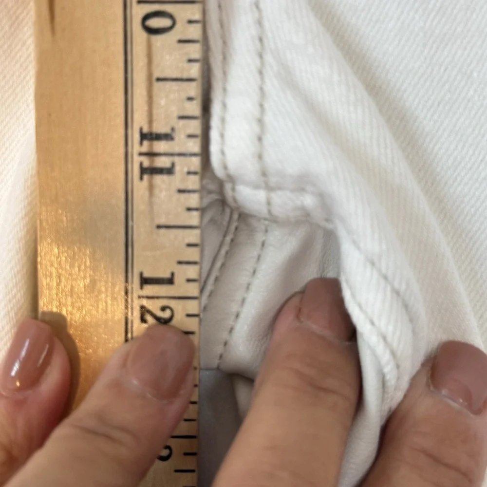 Abercrombie & Fitch Jeans Womens 27 Cream/leather Curve Love High Rise NWT $140‎